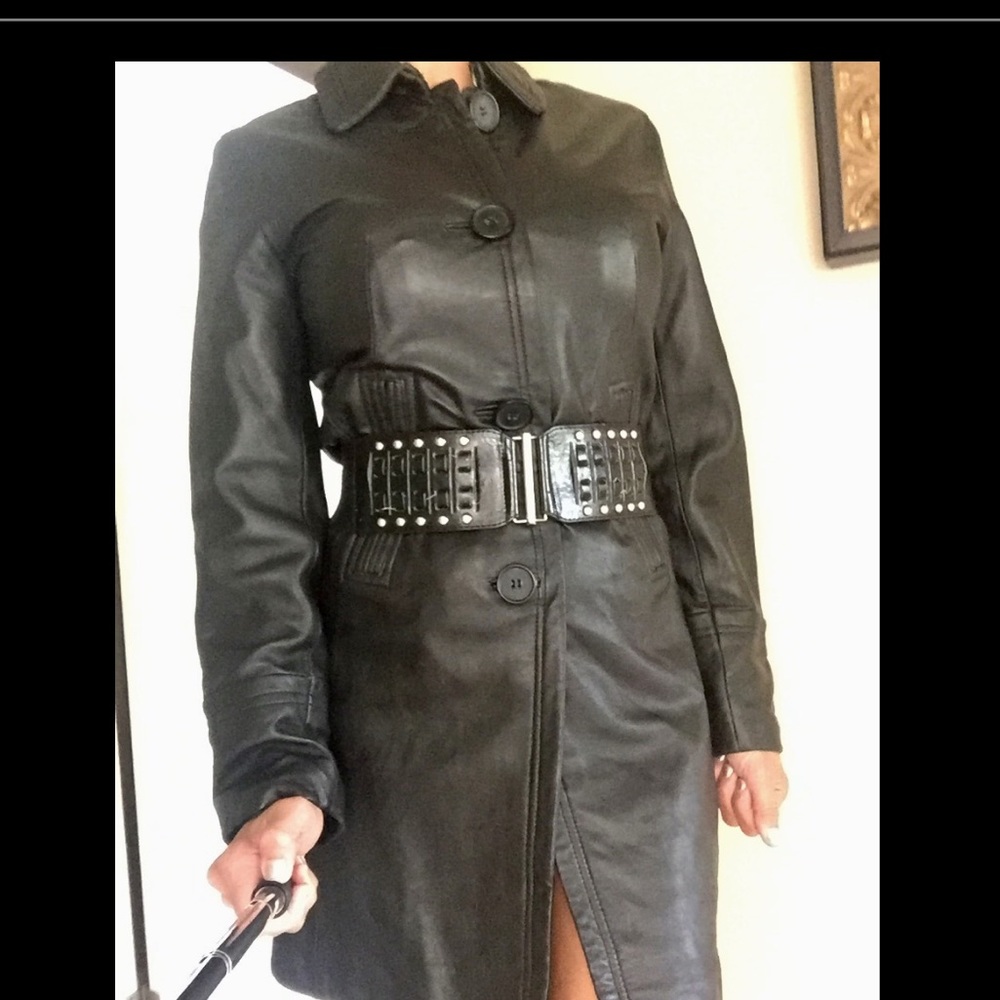 100% LEATHER Jacket Coat-XS. Soft!